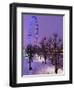 Houses of Parliament and London Eye in Winter, London, England, United Kingdom, Europe-Stuart Black-Framed Premium Photographic Print