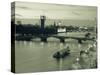 Houses of Parliament and River Thames, London, England, UK-Jon Arnold-Stretched Canvas