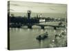 Houses of Parliament and River Thames, London, England, UK-Jon Arnold-Stretched Canvas