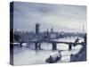 Houses of Parliament and River Thames, London, England, UK-Jon Arnold-Stretched Canvas