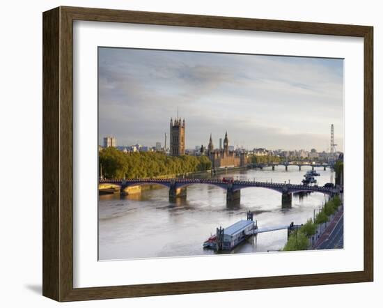 Houses of Parliament and River Thames, London, England, UK-Jon Arnold-Framed Photographic Print