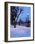 Houses of Parliament and South Bank in Winter, London, England, United Kingdom, Europe-Stuart Black-Framed Photographic Print