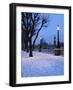 Houses of Parliament and South Bank in Winter, London, England, United Kingdom, Europe-Stuart Black-Framed Photographic Print