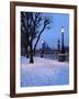 Houses of Parliament and South Bank in Winter, London, England, United Kingdom, Europe-Stuart Black-Framed Photographic Print