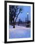 Houses of Parliament and South Bank in Winter, London, England, United Kingdom, Europe-Stuart Black-Framed Photographic Print