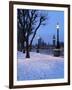 Houses of Parliament and South Bank in Winter, London, England, United Kingdom, Europe-Stuart Black-Framed Photographic Print