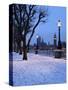 Houses of Parliament and South Bank in Winter, London, England, United Kingdom, Europe-Stuart Black-Stretched Canvas