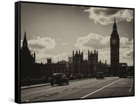 Houses of Parliament and Westminster Bridge - Big Ben - City of London - England - United Kingdom-Philippe Hugonnard-Framed Stretched Canvas