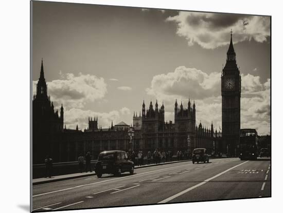 Houses of Parliament and Westminster Bridge - Big Ben - City of London - England - United Kingdom-Philippe Hugonnard-Mounted Photographic Print