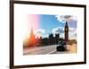 Houses of Parliament and Westminster Bridge - Big Ben - City of London - England - United Kingdom-Philippe Hugonnard-Framed Art Print