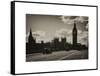 Houses of Parliament and Westminster Bridge - Big Ben - City of London - England - United Kingdom-Philippe Hugonnard-Framed Stretched Canvas