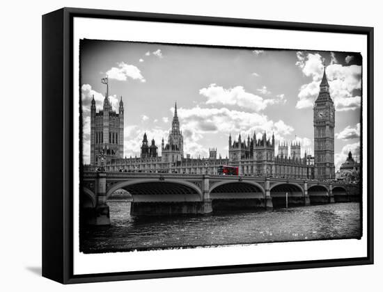 Houses of Parliament and Westminster Bridge - Big Ben - City of London - UK - England-Philippe Hugonnard-Framed Stretched Canvas