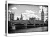 Houses of Parliament and Westminster Bridge - Big Ben - City of London - UK - England-Philippe Hugonnard-Stretched Canvas