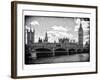 Houses of Parliament and Westminster Bridge - Big Ben - City of London - UK - England-Philippe Hugonnard-Framed Photographic Print