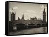 Houses of Parliament and Westminster Bridge - Big Ben - City of London - UK - England-Philippe Hugonnard-Framed Stretched Canvas