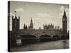 Houses of Parliament and Westminster Bridge - Big Ben - City of London - UK - England-Philippe Hugonnard-Stretched Canvas