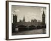 Houses of Parliament and Westminster Bridge - Big Ben - City of London - UK - England-Philippe Hugonnard-Framed Photographic Print