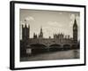 Houses of Parliament and Westminster Bridge - Big Ben - City of London - UK - England-Philippe Hugonnard-Framed Photographic Print