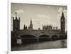 Houses of Parliament and Westminster Bridge - Big Ben - City of London - UK - England-Philippe Hugonnard-Framed Photographic Print