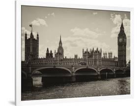 Houses of Parliament and Westminster Bridge - Big Ben - City of London - UK - England-Philippe Hugonnard-Framed Photographic Print