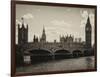 Houses of Parliament and Westminster Bridge - Big Ben - City of London - UK - England-Philippe Hugonnard-Framed Photographic Print