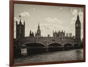 Houses of Parliament and Westminster Bridge - Big Ben - City of London - UK - England-Philippe Hugonnard-Framed Photographic Print