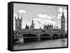 Houses of Parliament and Westminster Bridge - Big Ben - City of London - UK - England-Philippe Hugonnard-Framed Stretched Canvas