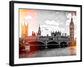 Houses of Parliament and Westminster Bridge - Big Ben - City of London - UK - England-Philippe Hugonnard-Framed Photographic Print