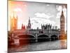 Houses of Parliament and Westminster Bridge - Big Ben - City of London - UK - England-Philippe Hugonnard-Mounted Photographic Print