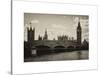 Houses of Parliament and Westminster Bridge - Big Ben - City of London - UK - England-Philippe Hugonnard-Stretched Canvas