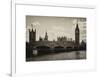 Houses of Parliament and Westminster Bridge - Big Ben - City of London - UK - England-Philippe Hugonnard-Framed Art Print