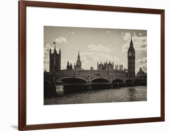 Houses of Parliament and Westminster Bridge - Big Ben - City of London - UK - England-Philippe Hugonnard-Framed Art Print