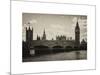 Houses of Parliament and Westminster Bridge - Big Ben - City of London - UK - England-Philippe Hugonnard-Mounted Art Print