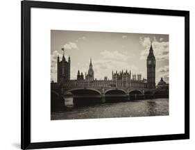 Houses of Parliament and Westminster Bridge - Big Ben - City of London - UK - England-Philippe Hugonnard-Framed Art Print