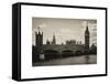 Houses of Parliament and Westminster Bridge - Big Ben - City of London - UK - England-Philippe Hugonnard-Framed Stretched Canvas