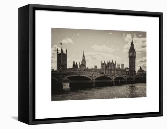 Houses of Parliament and Westminster Bridge - Big Ben - City of London - UK - England-Philippe Hugonnard-Framed Stretched Canvas