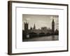 Houses of Parliament and Westminster Bridge - Big Ben - City of London - UK - England-Philippe Hugonnard-Framed Art Print