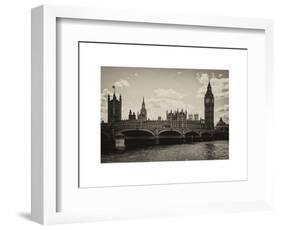 Houses of Parliament and Westminster Bridge - Big Ben - City of London - UK - England-Philippe Hugonnard-Framed Art Print