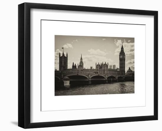 Houses of Parliament and Westminster Bridge - Big Ben - City of London - UK - England-Philippe Hugonnard-Framed Art Print