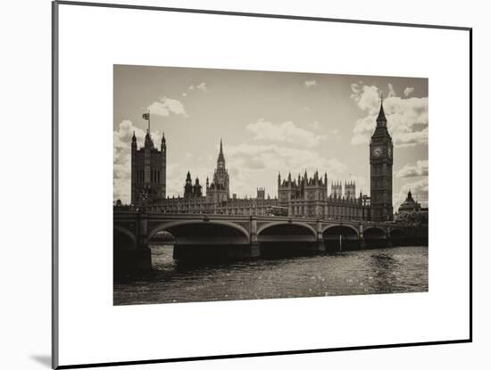 Houses of Parliament and Westminster Bridge - Big Ben - City of London - UK - England-Philippe Hugonnard-Mounted Art Print