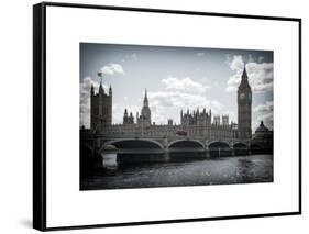 Houses of Parliament and Westminster Bridge - Big Ben - City of London - UK - England-Philippe Hugonnard-Framed Stretched Canvas