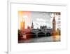 Houses of Parliament and Westminster Bridge - Big Ben - City of London - UK - England-Philippe Hugonnard-Framed Art Print