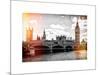 Houses of Parliament and Westminster Bridge - Big Ben - City of London - UK - England-Philippe Hugonnard-Mounted Art Print