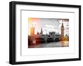 Houses of Parliament and Westminster Bridge - Big Ben - City of London - UK - England-Philippe Hugonnard-Framed Art Print