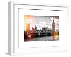 Houses of Parliament and Westminster Bridge - Big Ben - City of London - UK - England-Philippe Hugonnard-Framed Art Print