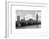 Houses of Parliament and Westminster Bridge - Big Ben - City of London - UK - England-Philippe Hugonnard-Framed Art Print