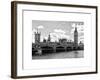 Houses of Parliament and Westminster Bridge - Big Ben - City of London - UK - England-Philippe Hugonnard-Framed Art Print