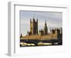 Houses of Parliament and Westminster Bridge-Walter Bibikow-Framed Photographic Print