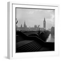 Houses of Parliament as Seen across Westminster Bridge at Dawn-null-Framed Photographic Print