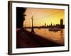 Houses of Parliament, as Seen at Sunset from across the River Thames, London, England-Medioimages/Photodisc-Framed Photographic Print